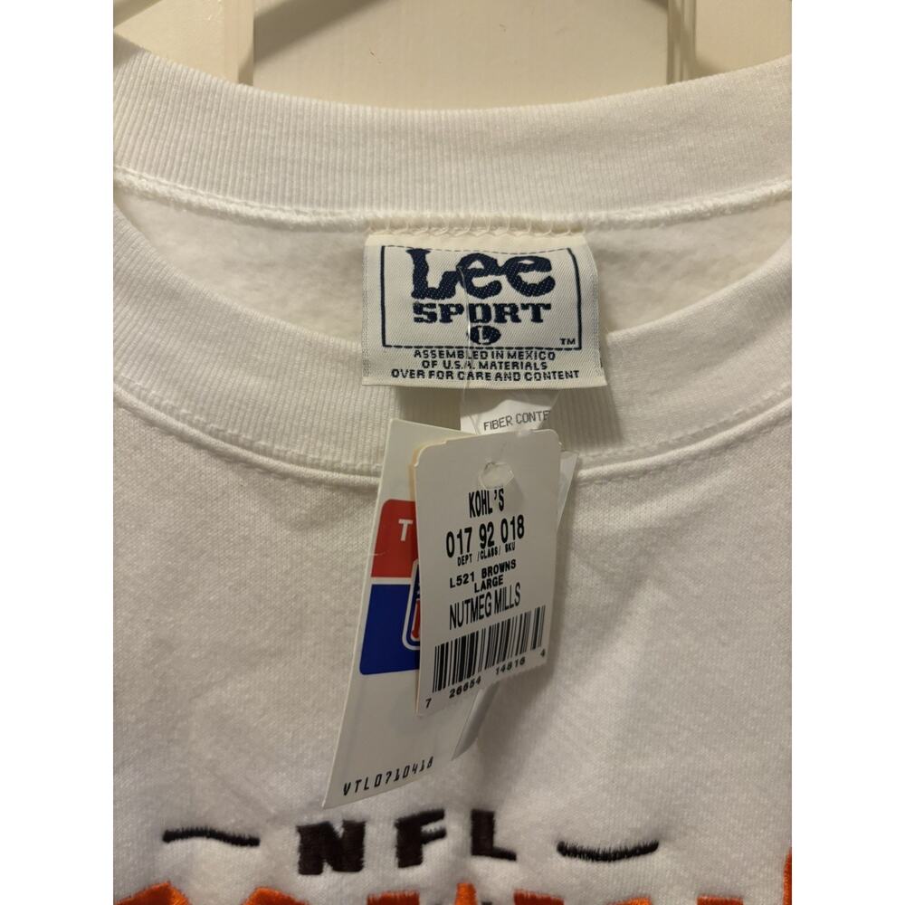 Vintage Lee Sport Cleveland Browns Crewneck Sweatshirt Unisex‎ Large - Picture 2 of 6